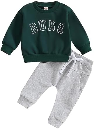 Fall Toddler Boys Set with Letter Print