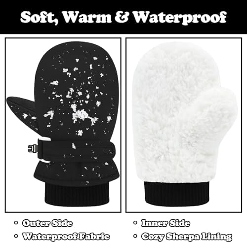 Sarfel Toddler Gloves - Waterproof Winter Mittens for Kids