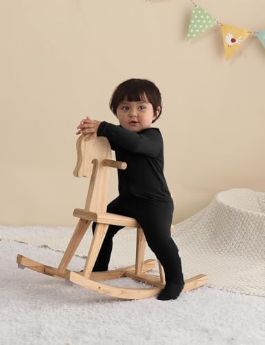 Ekkimy Long Sleeve Baby Romper with Double Zipper Bamboo Rayon