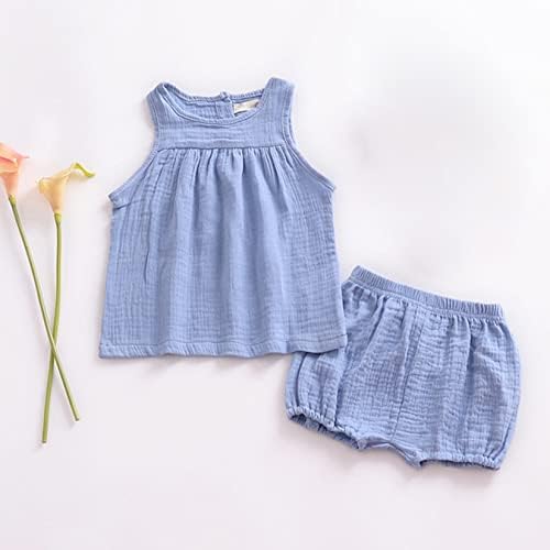 Soft Trendy 3-Pack Cotton Linen Shorts for Baby Girls Boys