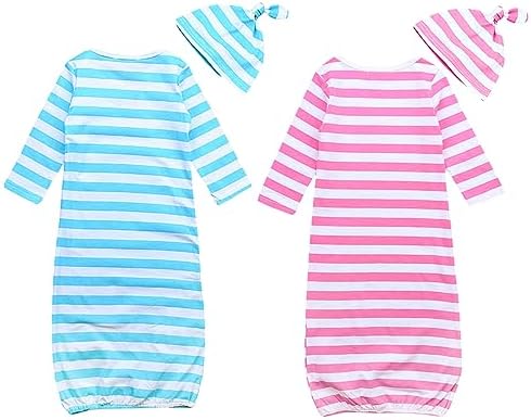 Newborn Baby Twin Knotted Nightgowns Set TTS