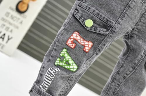 Little One Unisex Elastic Waist Printed Jeans