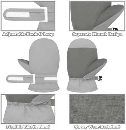 Sarfel Waterproof Toddler Mittens for Winter Kids