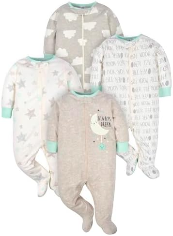 Gerber Baby Boys 4-Pack Sleep N Play Footies