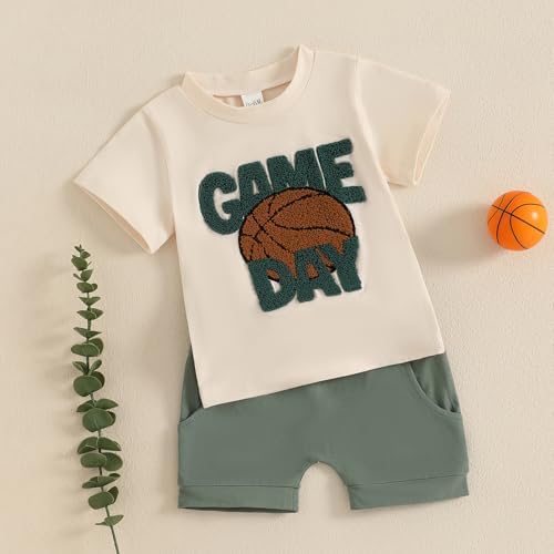 Cozy Basketball Short Sleeve T-Shirt for Boys Ages 2-3