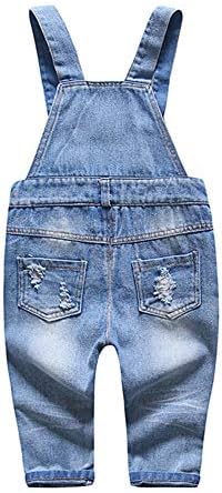 KIDSCOOL SPACE Denim Overalls for Baby Little Kids Blue Black