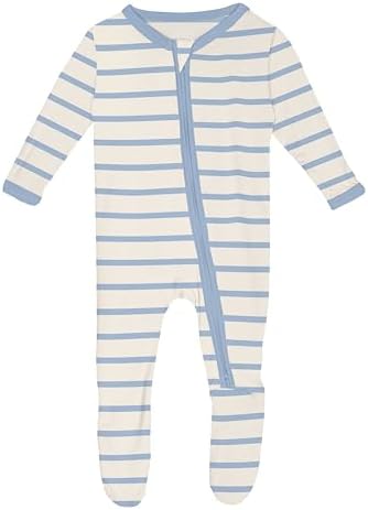 KicKee Baby Footie with 2 Way Zipper and Viscose from Bamboo