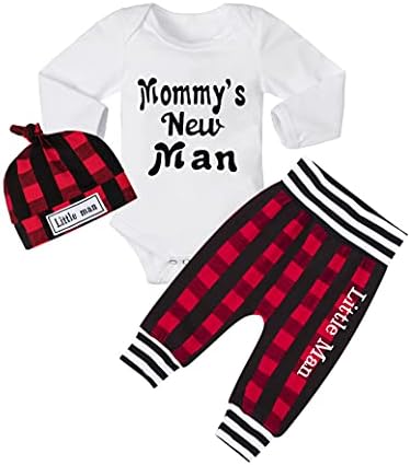 Newborn Baby Boy Letter Print 3-in-1 Set