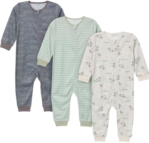 Gerberloose-fit polyester jersey footless pajamas for growing little boys