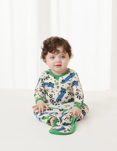 BambooBud Baby Boys Sleeper Gown with Mitten 0-3 Months