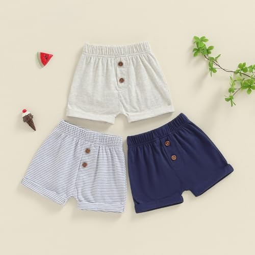 Toddler Baby Boy 3-Pack Cotton Jogger Shorts