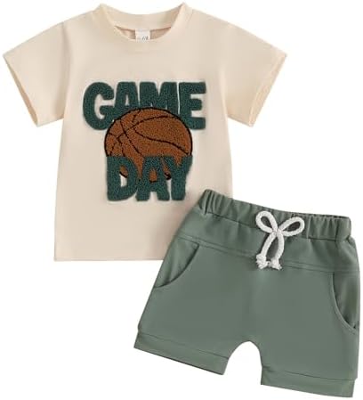 Cozy Basketball Short Sleeve T-Shirt for Boys Ages 2-3