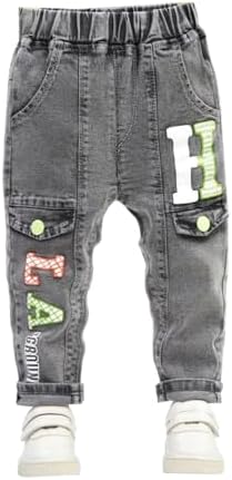 Little One Unisex Elastic Waist Printed Jeans