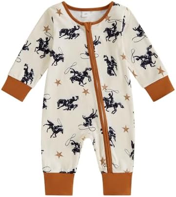 Gaono Western Cow Print Romper for Baby