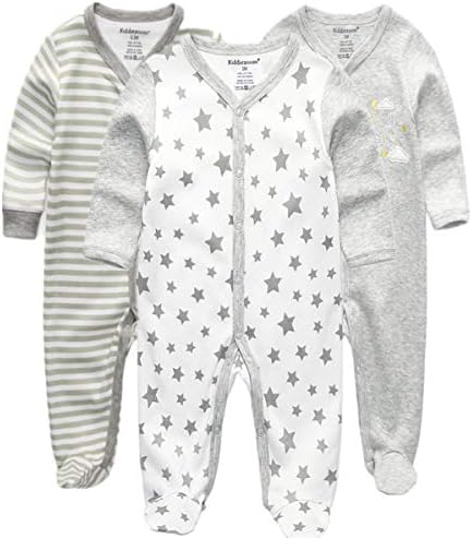 Kiddiezoom Baby Toddler Boys Snug Fit Cotton Pajamas 0-3 Months