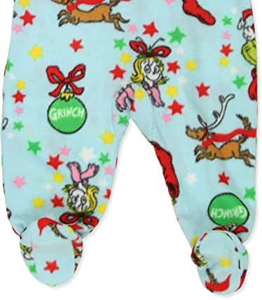 Dr Seuss The Grinch Baby Footed Blanket Sleeper Pajamas