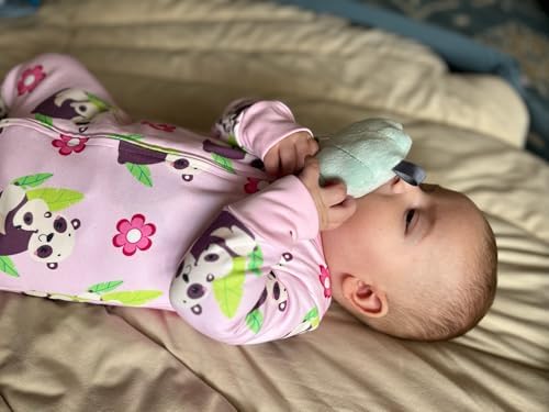 Cute Safe Organic Baby Footie Onesie with Animal Print