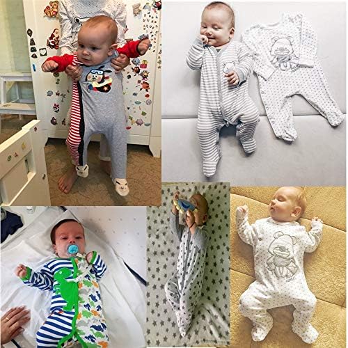 Kiddiezoom Baby Toddler Boys Snug Fit Cotton Pajamas 0-3 Months