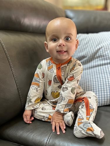 Plush pumpkin spice baby sensory sleeper