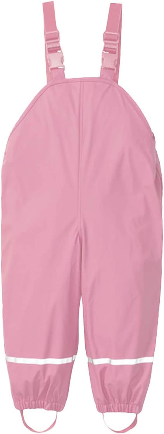 Boys Girls Rain Jumpsuit Romper Suspender Waterproof Mud Dirty Proof