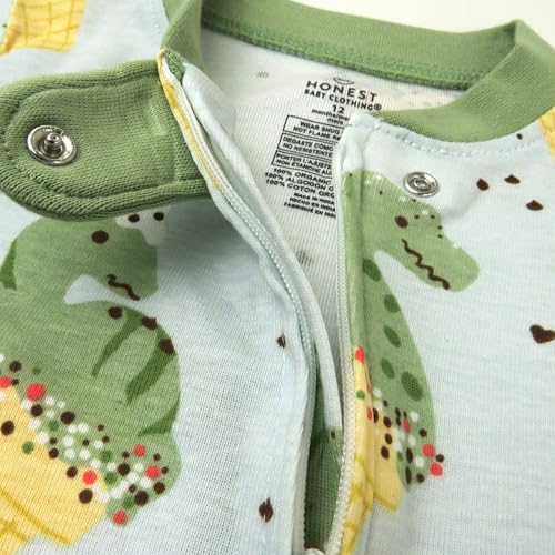 HonestBaby Organic Cotton Non-Slip Pajamas for Baby Boys