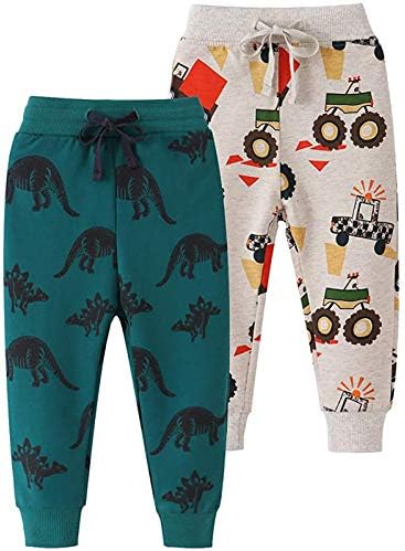 Little Boys Dinosaur provocateur Joggers in Elastic Pants