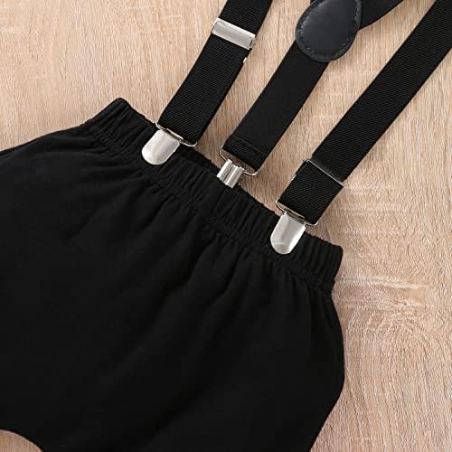 Boy One 1st Birthday Romper Suspenders Set