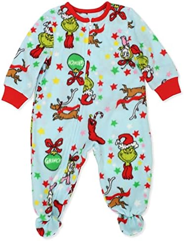 Dr Seuss The Grinch Baby Footed Blanket Sleeper Pajamas