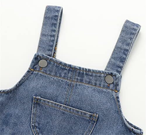 Toddler Denim Overalls for Boys and Girls with Pockets