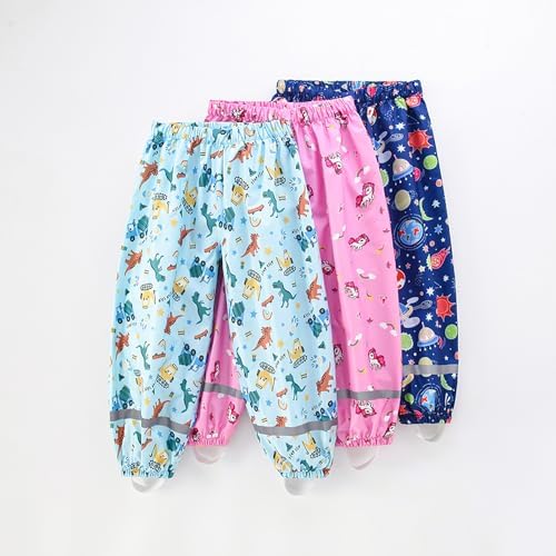 HSTiSan Boys Toddler Rain Pants