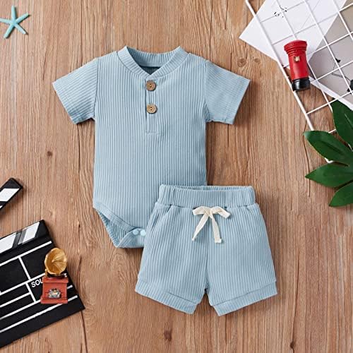 Summer romper shorts set for baby