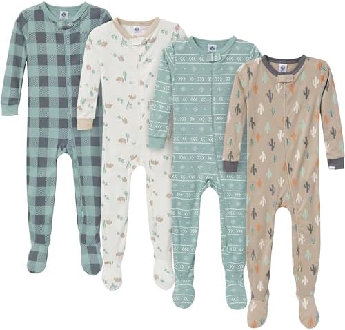 Gerber Baby Boys 4-Pack Footed Pajamas for Kids