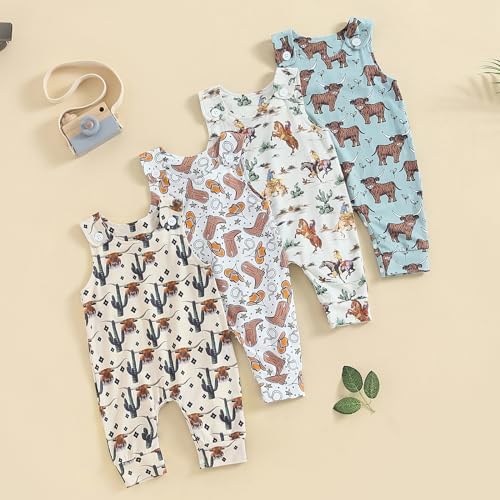 MAINESAKA Country Cow Print Jumpsuit Romper
