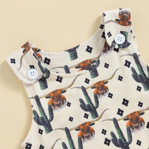 MAINESAKA Country Cow Print Jumpsuit Romper