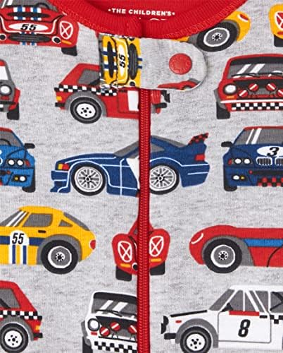 The Childrens Place - Racecar Striped Cotton Pajamas 3-Pack for Boys