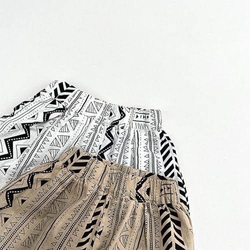 Comfortable Plaid and Stripe Cotton Pants for Babies