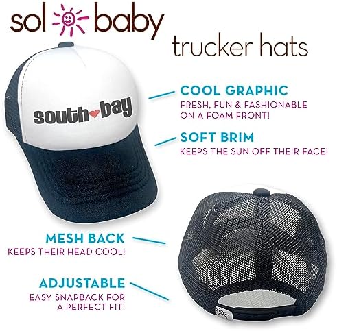 Sol Baby Adjustable Snapback Mesh Trucker Hat