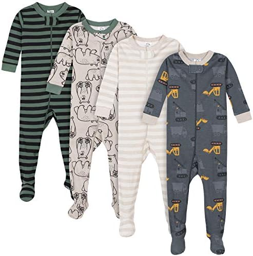 Gerber Baby Boys 4-Pack Footed Pajamas