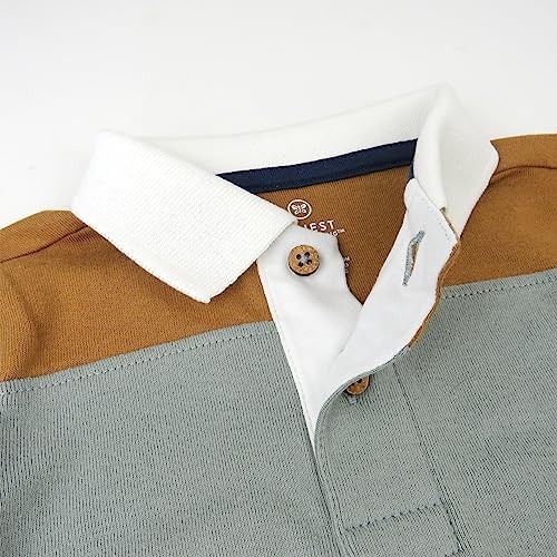HonestBaby 100 Organic Cotton Baby Boys Rugby Romper