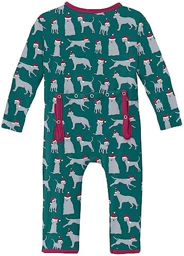 KicKee Print Coverall with Zipper Soft Baby Clothes