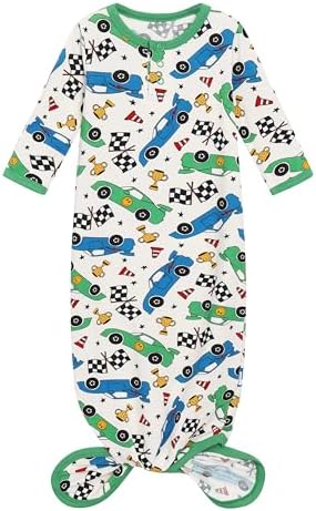 BambooBud Baby Boys Sleeper Gown with Mitten 0-3 Months