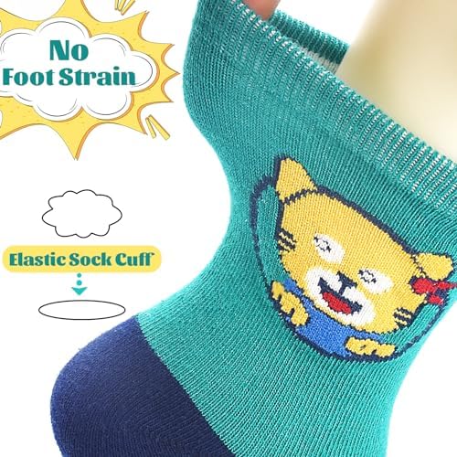 Perfectly Non-Slip toddler socks for boys - Safe for crawling walking