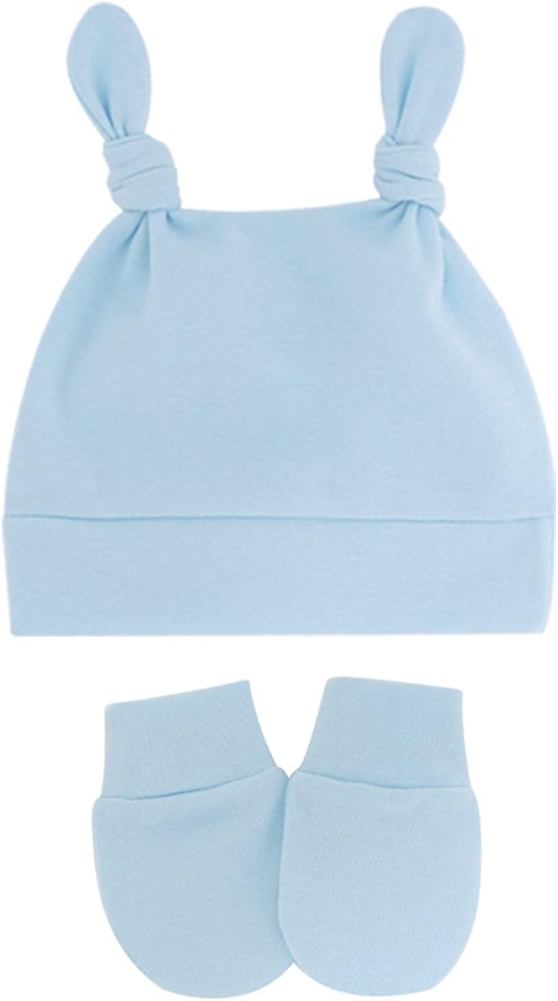 HUANLE Organic Winter Baby Mittens with Knotted Design