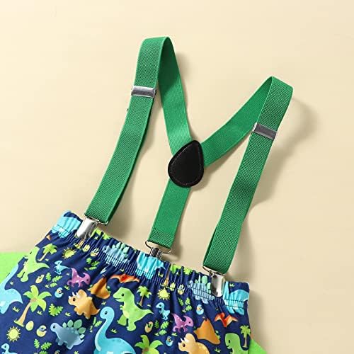 First Birthday Boys Set - Dinosaur Bow Tie Romper