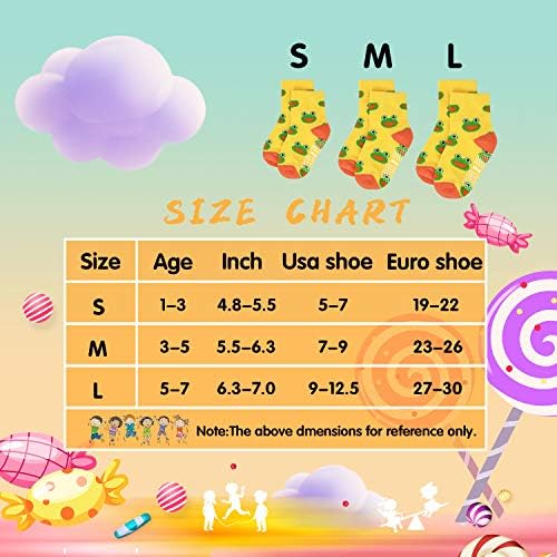 SkiBeaut Toddler Non-Slip Socks Traction for Safety and Style