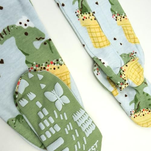 HonestBaby Organic Cotton Non-Slip Pajamas for Baby Boys