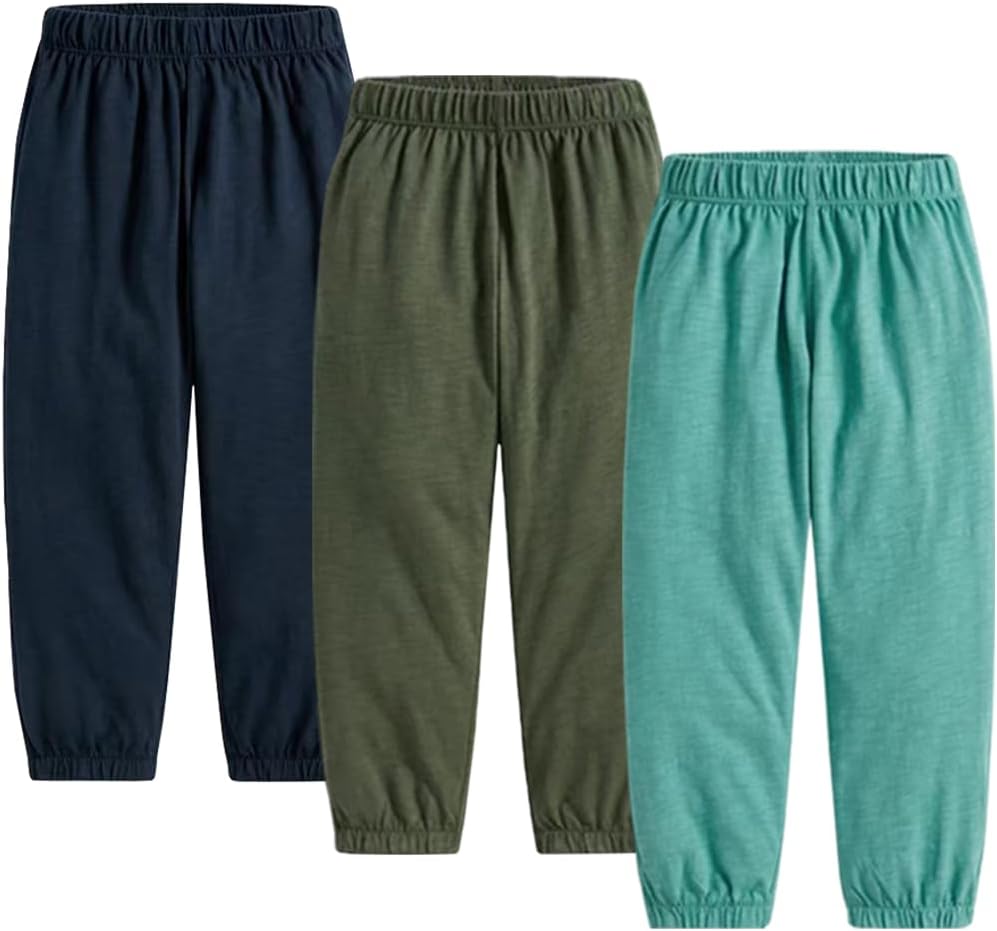 3-Pack Soft Cotton Long Bloomers for Toddlers Lightweight Wicking