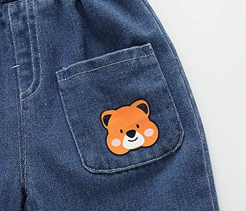 Cartoon Animal Print Jeans for Toddlers Kids Fun Trousers Jackets
