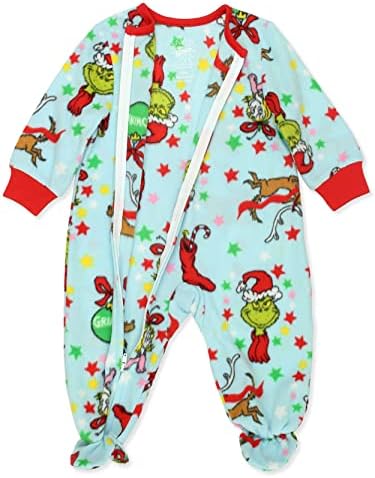 Dr Seuss The Grinch Baby Footed Blanket Sleeper Pajamas