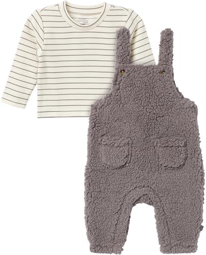 Perfect for Modern Moments by Gerber Baby Microplush Overalls Set - Cozy Stylish